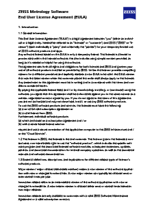 Previzualizare imaginea ZEISS Metrology Software End User License Agreement (EULA)