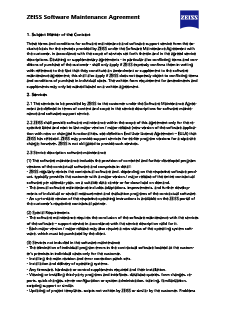 Previzualizare imaginea ZEISS Software Maintenance Agreement