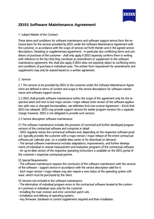 Previzualizare imaginea ZEISS Software Maintenance Agreement