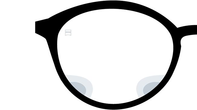 Vizualizare cu lentile ZEISS SmartLife Digital Individual 3. Imaginea arată vederea prin lentile. 