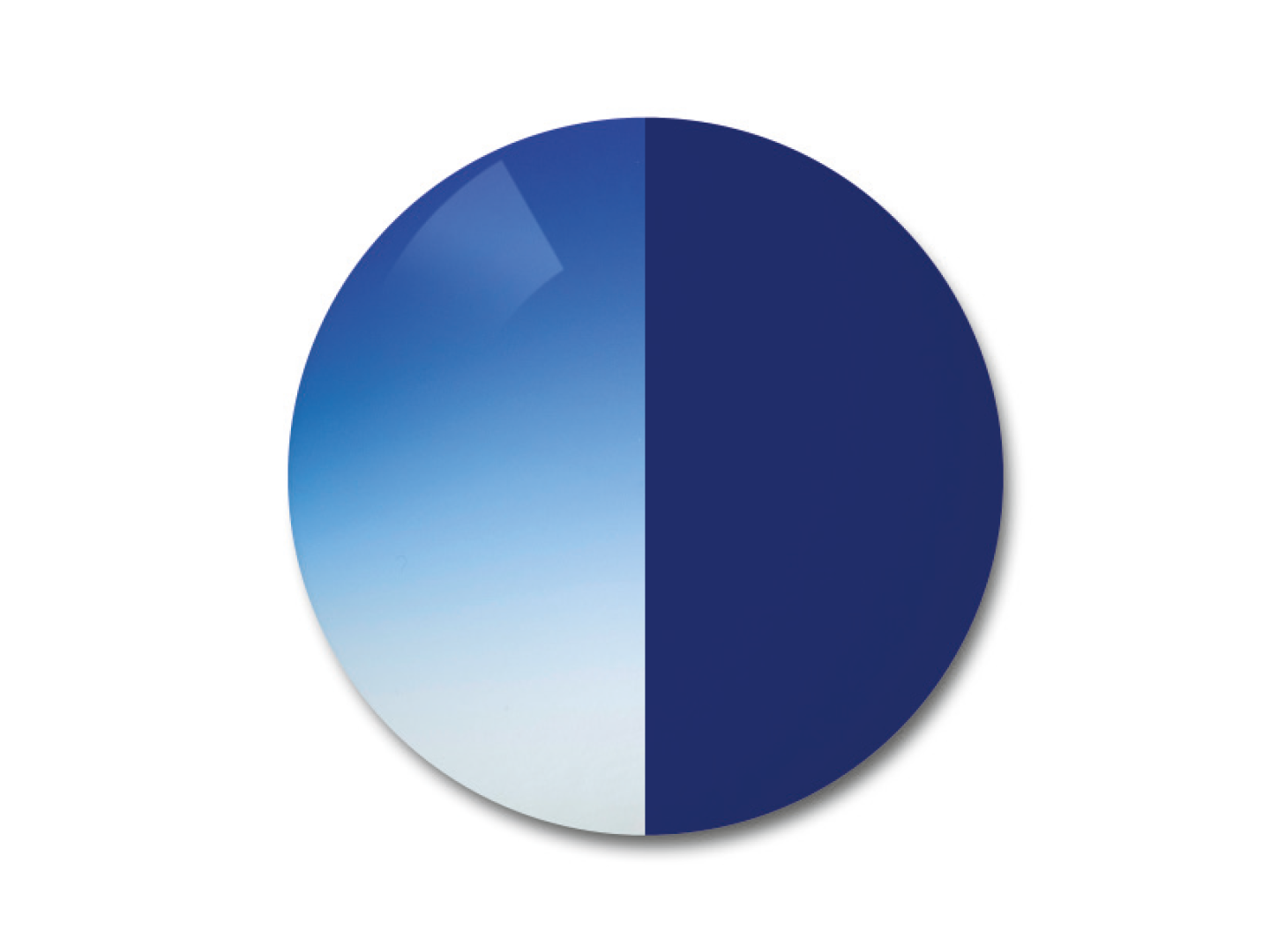 Ilustrația lentilelor ZEISS AdaptiveSun Fotocromatice cu opțiunea de culoare degrade albastru 